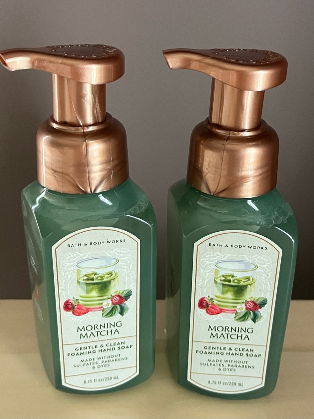 Two New Bath & Body Works Morning Matcha Foaming Hand Soaps